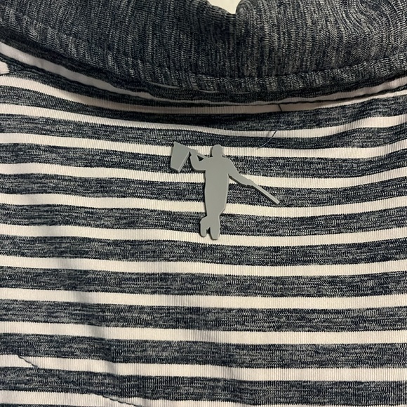 Anderson Ord Golf Polo Shirt Striped Blue Men’s Large Stretch - Picture 4 of 5